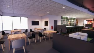 Swing Society, Golf Simulation Club – Sitting area + bar area - Dandy Lion Interior Experiences